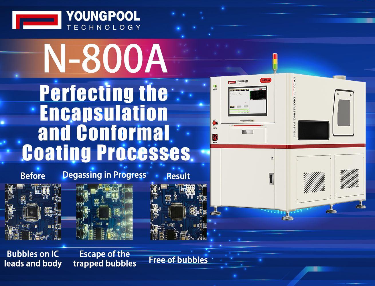 ヤングプールテクノロジー N-800A 真空脱ガス装置：ディスペンシングおよびコーティングプロセスの品質保証